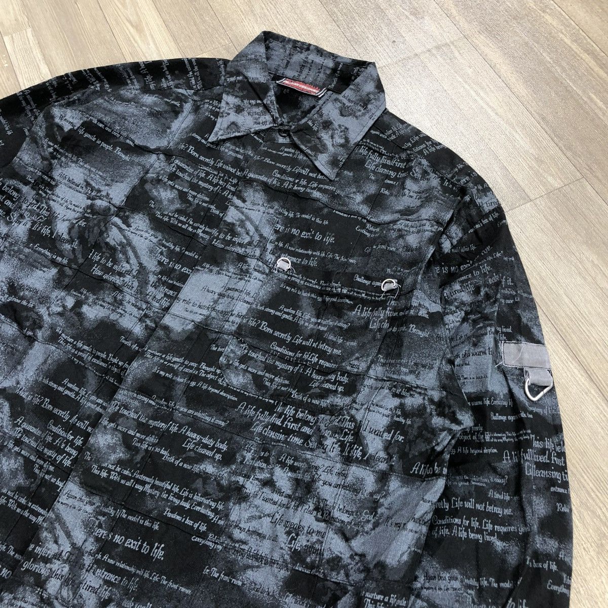 If Six Was Nine × Japanese Brand × Le Grande Bleu (L.G.B.) 2000s Slash Number H Anarchy Punk Lgb Style Button Shirt Size US M / EU 48-50 / 2 - 4 Thumbnail