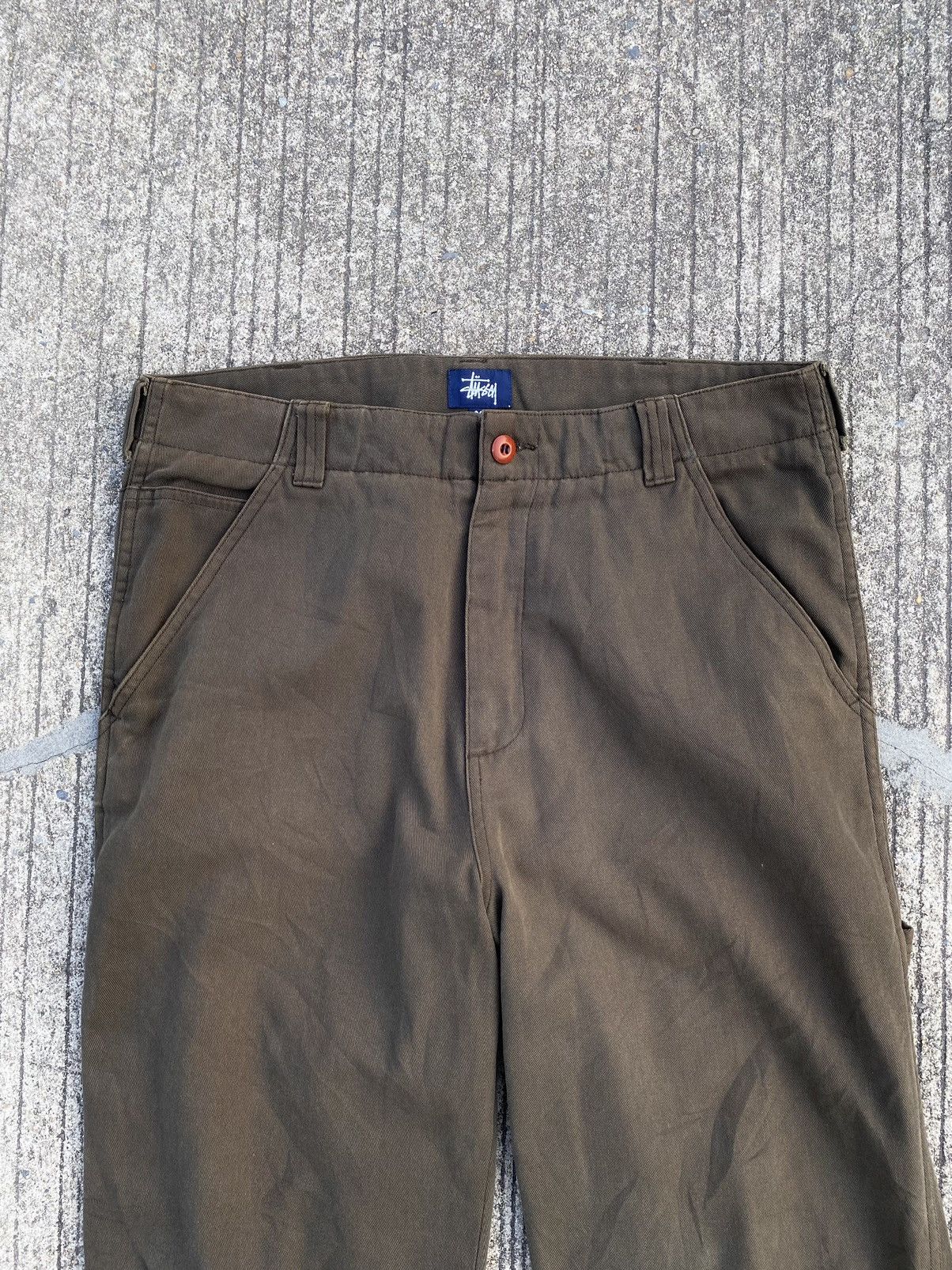 Stussy Vintage Stussy Carpenter Pants Green Size US 35 - 2 Thumbnail