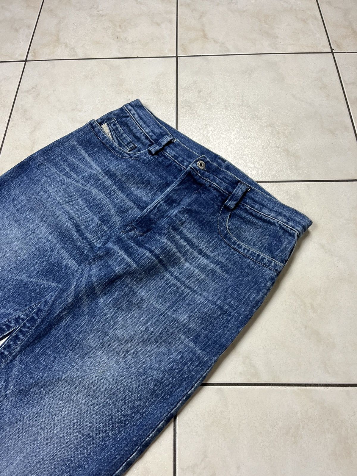Diesel × Vintage Vintage Diesel Rivec y2k distressed jeans pants baggy washed Size US 33 - 8 Thumbnail