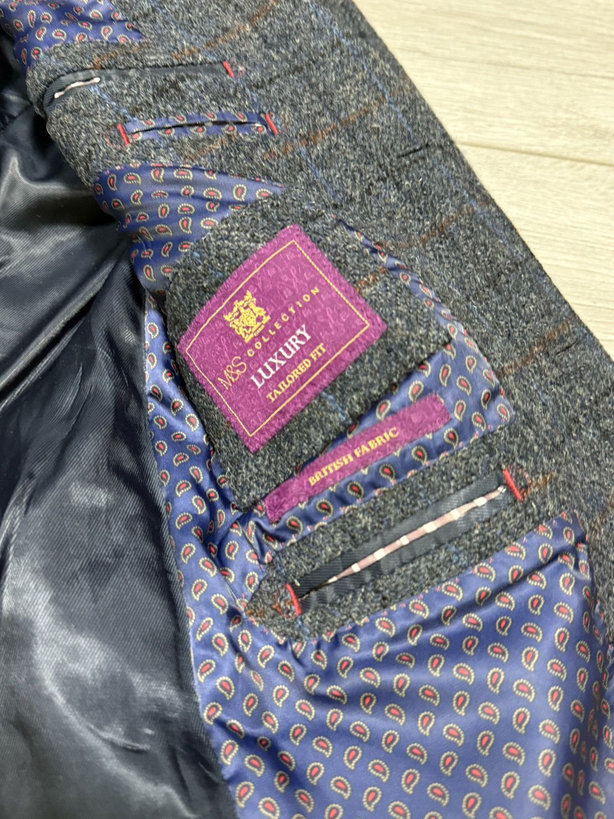Harris Tweed M&S Harris Tweed D grey mix Coat Blazer Jacket Size US S / EU 44-46 / 1 - 5 Thumbnail