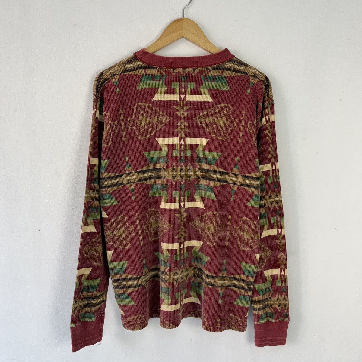 Polo Ralph Lauren × Vintage Vintage Polo RL Waffle Sweater Size US M / EU 48-50 / 2 - 2 Thumbnail