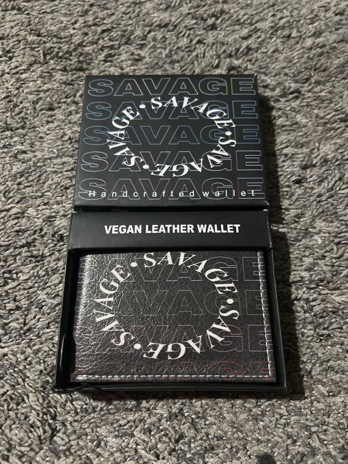 Handmade Savage All Over Vegan Leather Wallet Size ONE SIZE - 1 Thumbnail