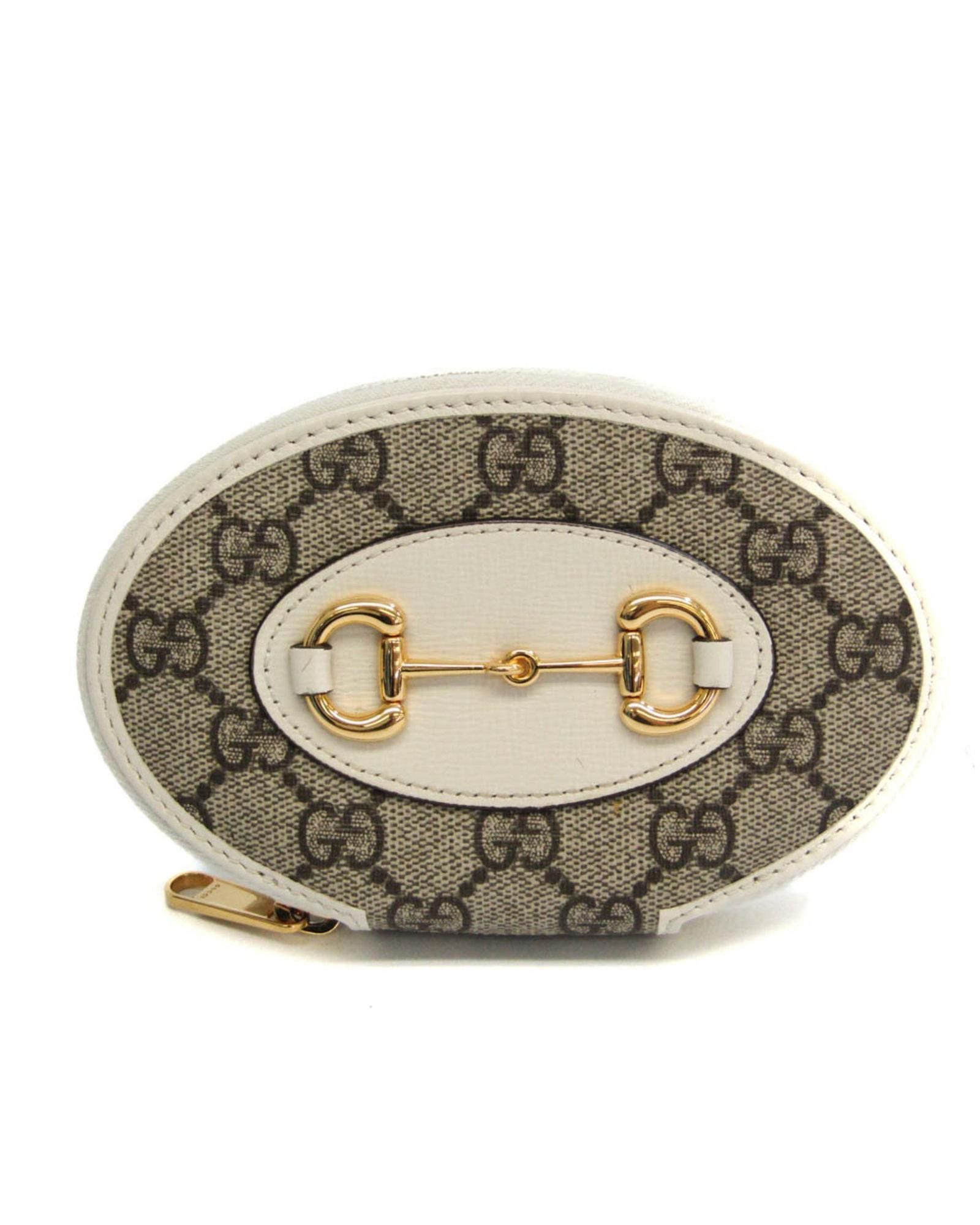image of Gucci Horsebit Coin Purse in Beige, Women's