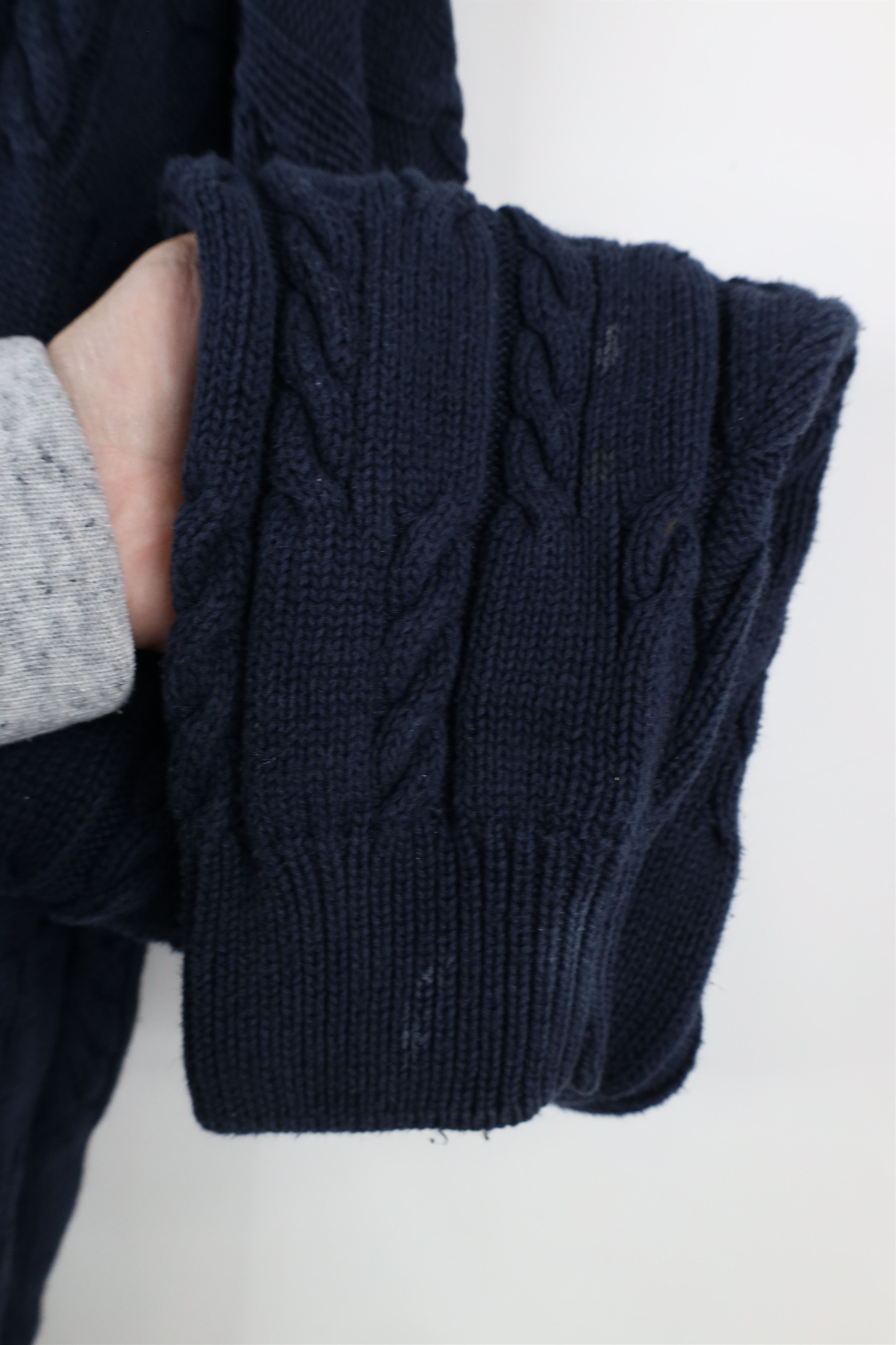 Ralph Lauren × Vintage Vintage 90s Chaps Ralph Lauren Cable Knit Crest Sweater Size US XL / EU 56 / 4 - 10 Thumbnail