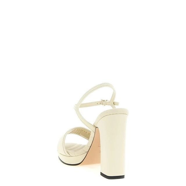 Gucci GUCCI $1390 Ivory Double G Platform Sandals New & Authentic Size US 8 / IT 38 - 3 Thumbnail