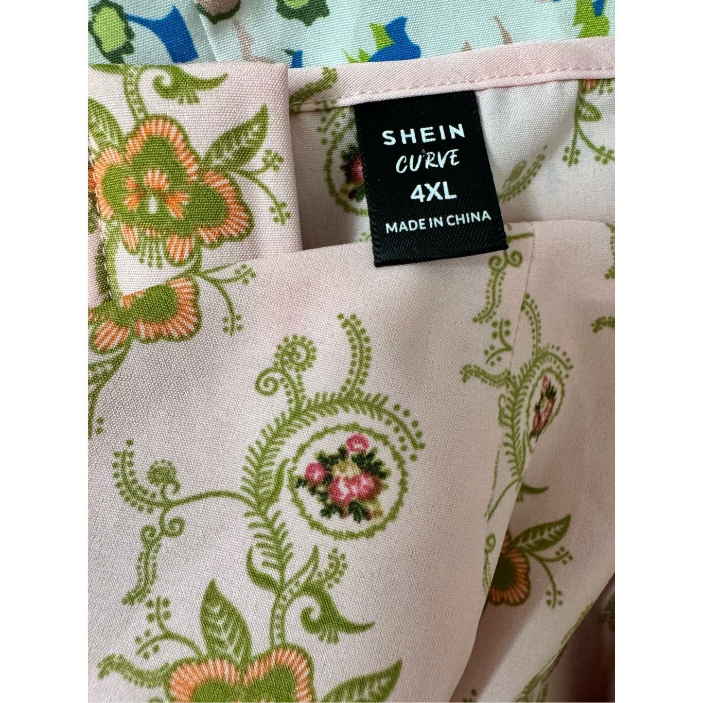 Other Curve Pink Floral Long Sleeve Crop Top 4XL – Puff Sleeve Boh Size 4XL / US 24-26 - 4 Thumbnail
