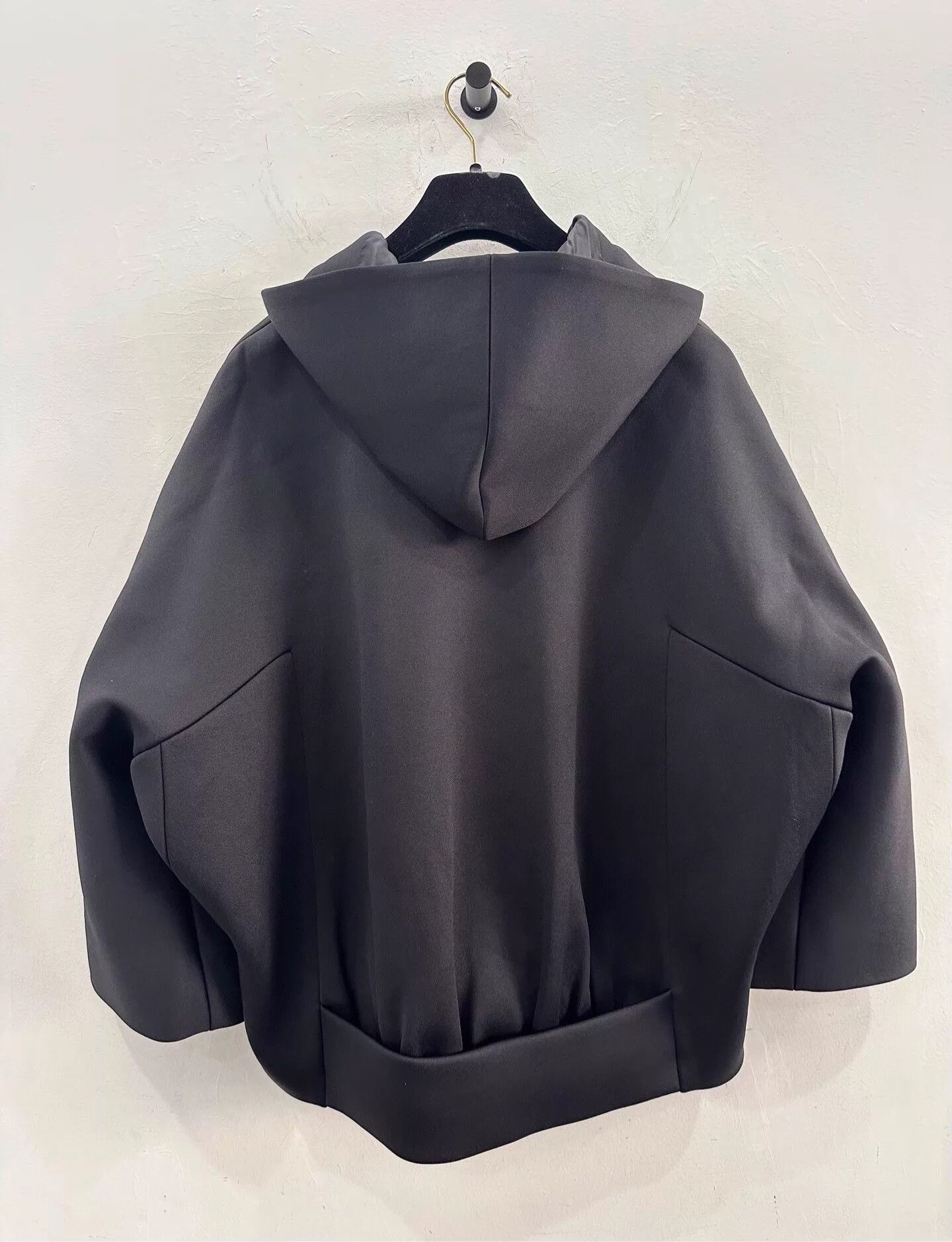 Prada Prada Women's Black Hooded Zip Jacket 40 Size S / US 4 / IT 40 - 2 Thumbnail