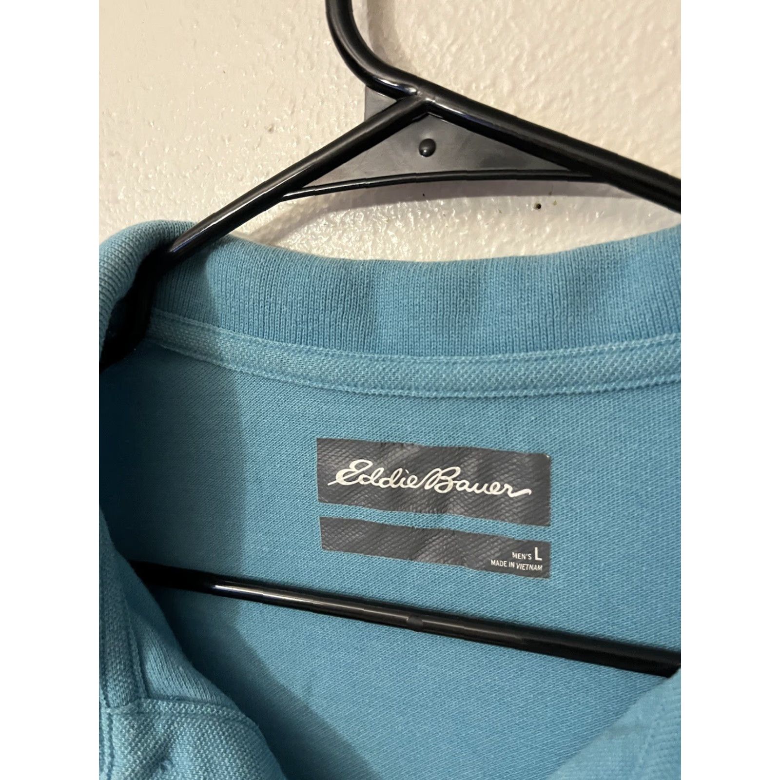 Eddie Bauer VINTAGE Eddie Bauer Polo Mens Large Light Blue Solid 100% Cotton Knit Short Sleeve Collared Shirt Logo Womens? No gender not specified. Size US L / EU 52-54 / 3 - 2 Thumbnail