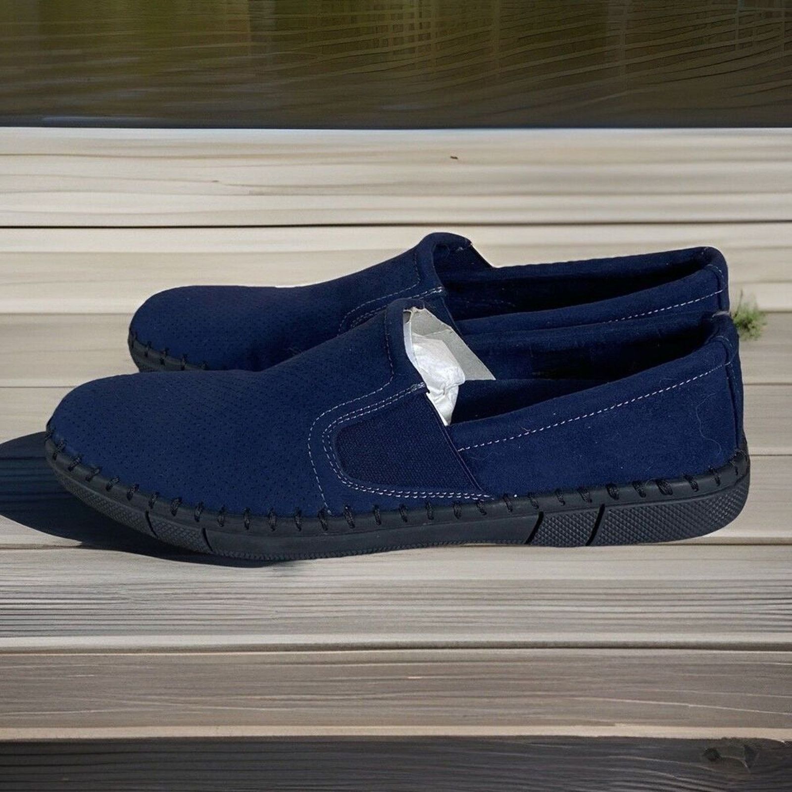 Robert Wayne ROBERT WAYNE RWF1018M Men Faux Blue Suede Loafers Shoes- 8D Size US 8 / EU 41 - 2 Thumbnail
