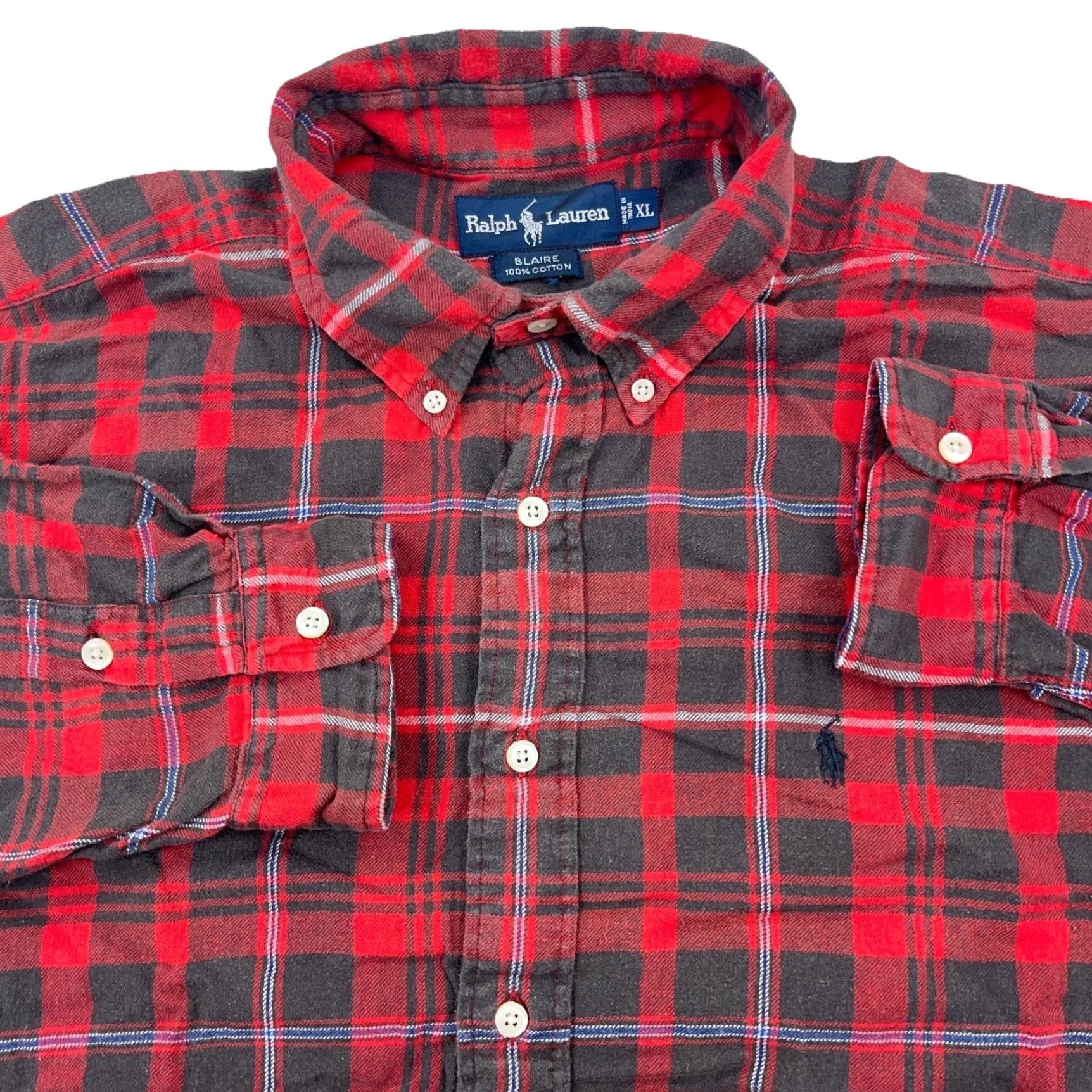 Ralph Lauren Ralph Lauren Button-Up Shirt Men XL Red Black Plaid Flannel Blaire Tartan Comfort Casual Size US XL / EU 56 / 4 - 2 Thumbnail