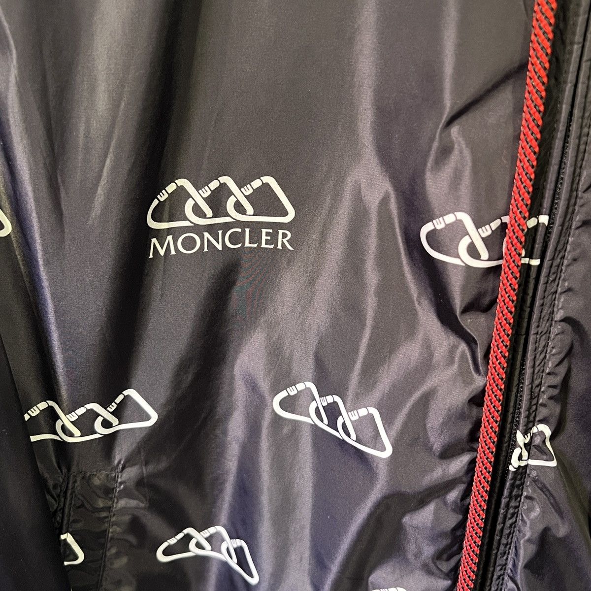 Moncler Moncler Mikael Windbreaker Monogram Jacket Black White Size US XL / EU 56 / 4 - 2 Thumbnail