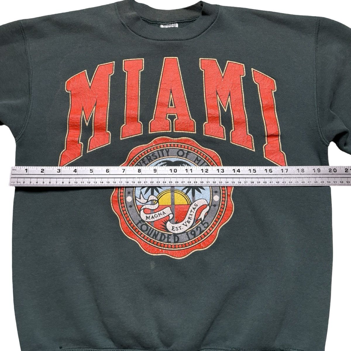 Other Vintage Miami Sweatshirt Mens M Green Galt Sand 90s College Size US M / EU 48-50 / 2 - 4 Thumbnail