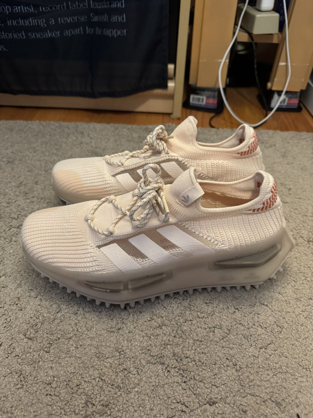 Adidas NMD s1 Wonder Taupe Bliss Orange size 9.5 Size US 9.5 / EU 42-43 - 4 Thumbnail