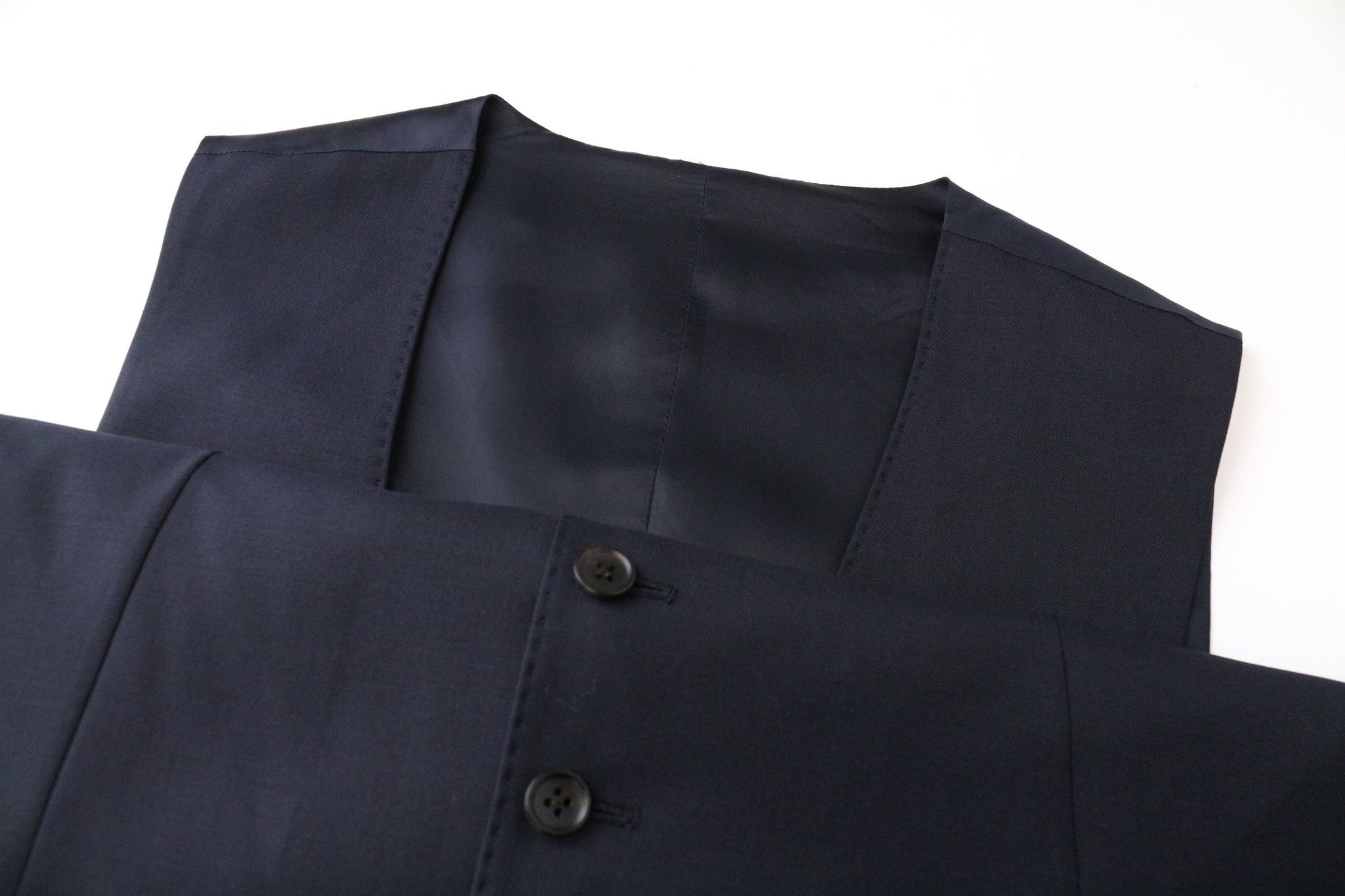 Suitsupply UK38R Blue Slim Wool V-Neck Suit 75882 Size 38R - 7 Thumbnail