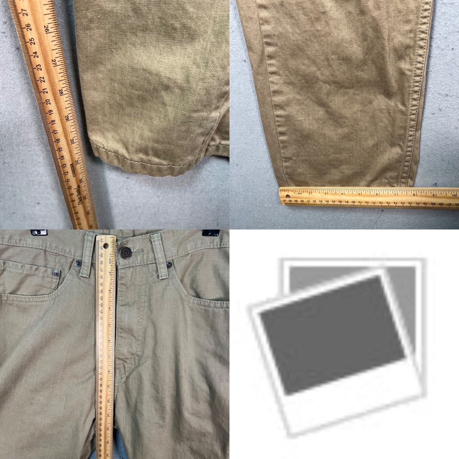 Levi's Levi's 505 Jeans Mens 34 Regular Khaki Cotton Denim 5-Pocket Straight Pants Vintage No Size US 34 / EU 50 - 8 Thumbnail