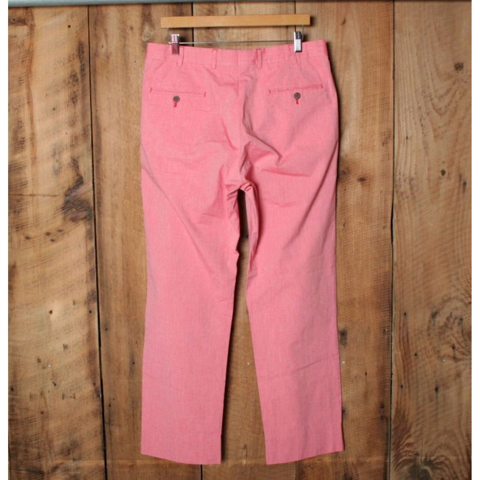 Brooks Brothers BROOKS BROTHERS 346 Fitzgerald Fit Pink Cotton Trousers Sz. 35x32 Chino Men Pants Modern Fit Size US 35 - 3 Thumbnail