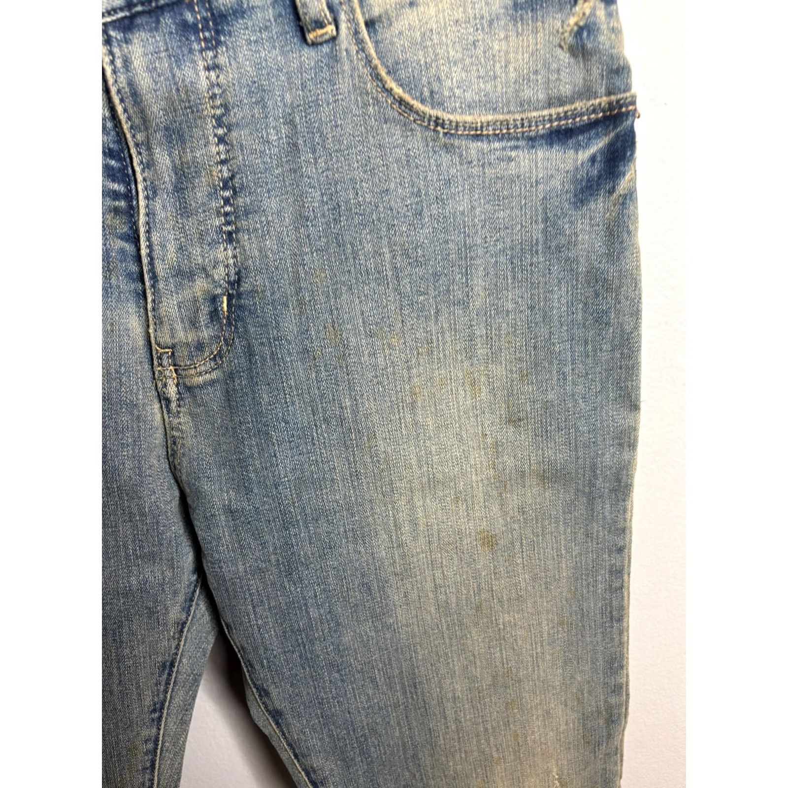 Vintage VINTAGE Armani Jeans Jeans Mens Blue Regular Straight Stretch Denim Trousers W31 L34 4197 Size US 31 - 6 Thumbnail