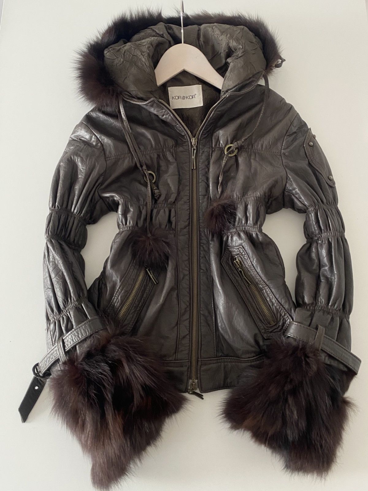 Other Kor@kor jacket fur brown leather size L Size L / US 10 / IT 46 - 5 Thumbnail