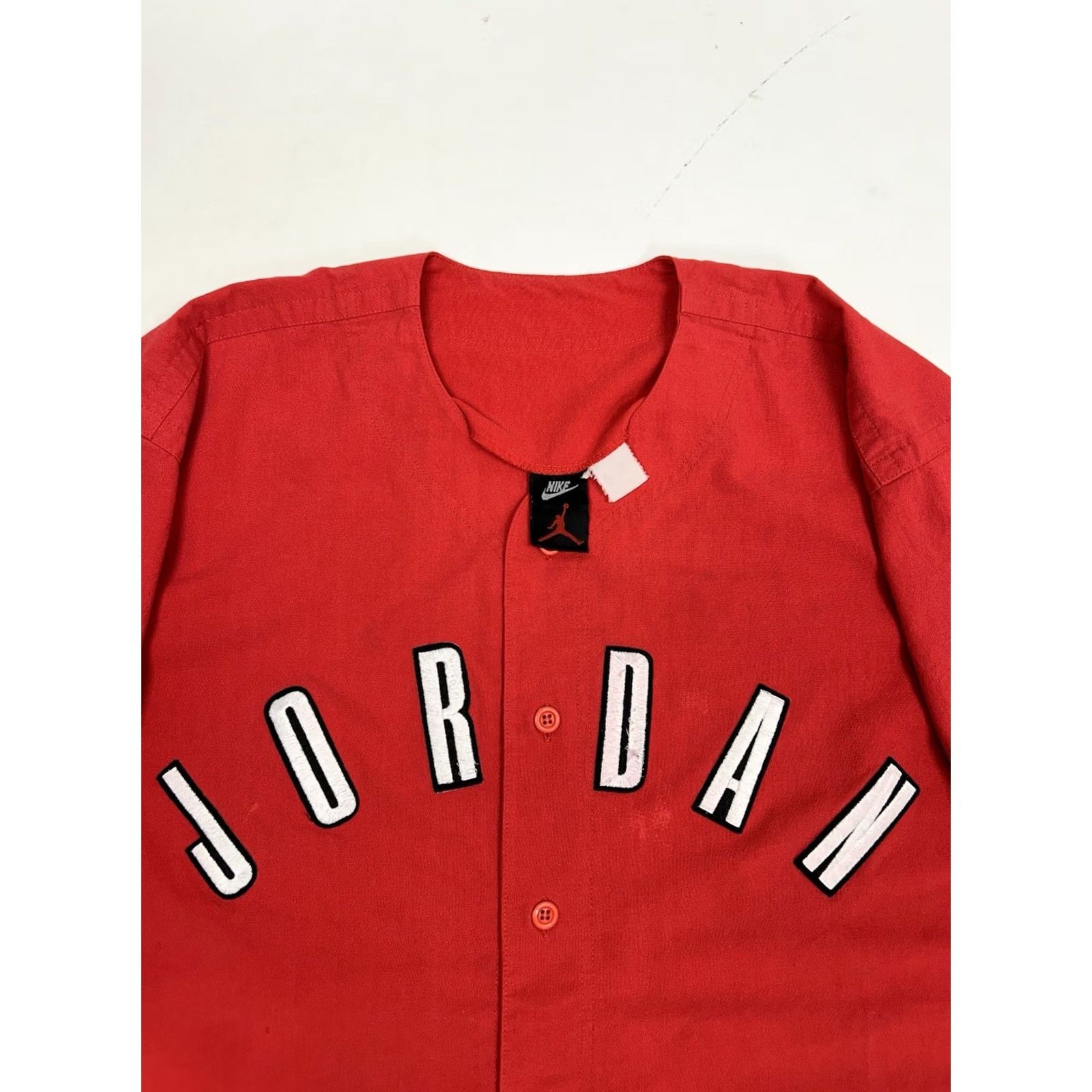 Nike VINTAGE Nike Air Jordan Spellout Logo Baseball Jersey & Matching Shorts Set XL/L Size US XL / EU 56 / 4 - 3 Thumbnail
