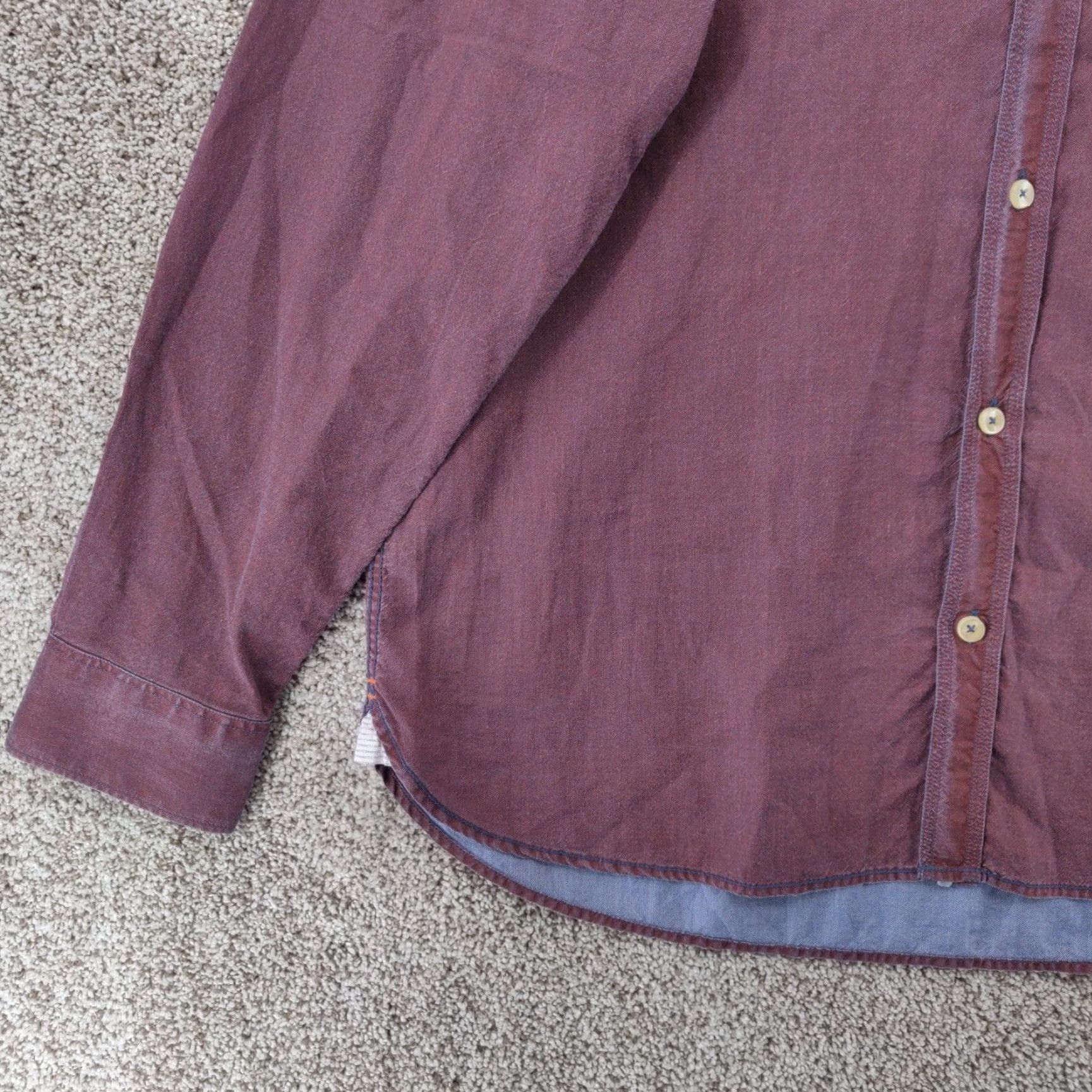 Vintage VINTAGE 32 Bar Blues Shirt Mens L Maroon Red Long Sleeve Button Pocket Casual Size US L / EU 52-54 / 3 - 3 Thumbnail