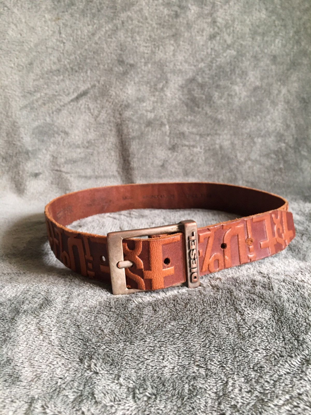 Diesel × Japanese Brand DIESEL Designer Leather Italy Belt Size 85 cm 34 in Size 28 - 4 Thumbnail