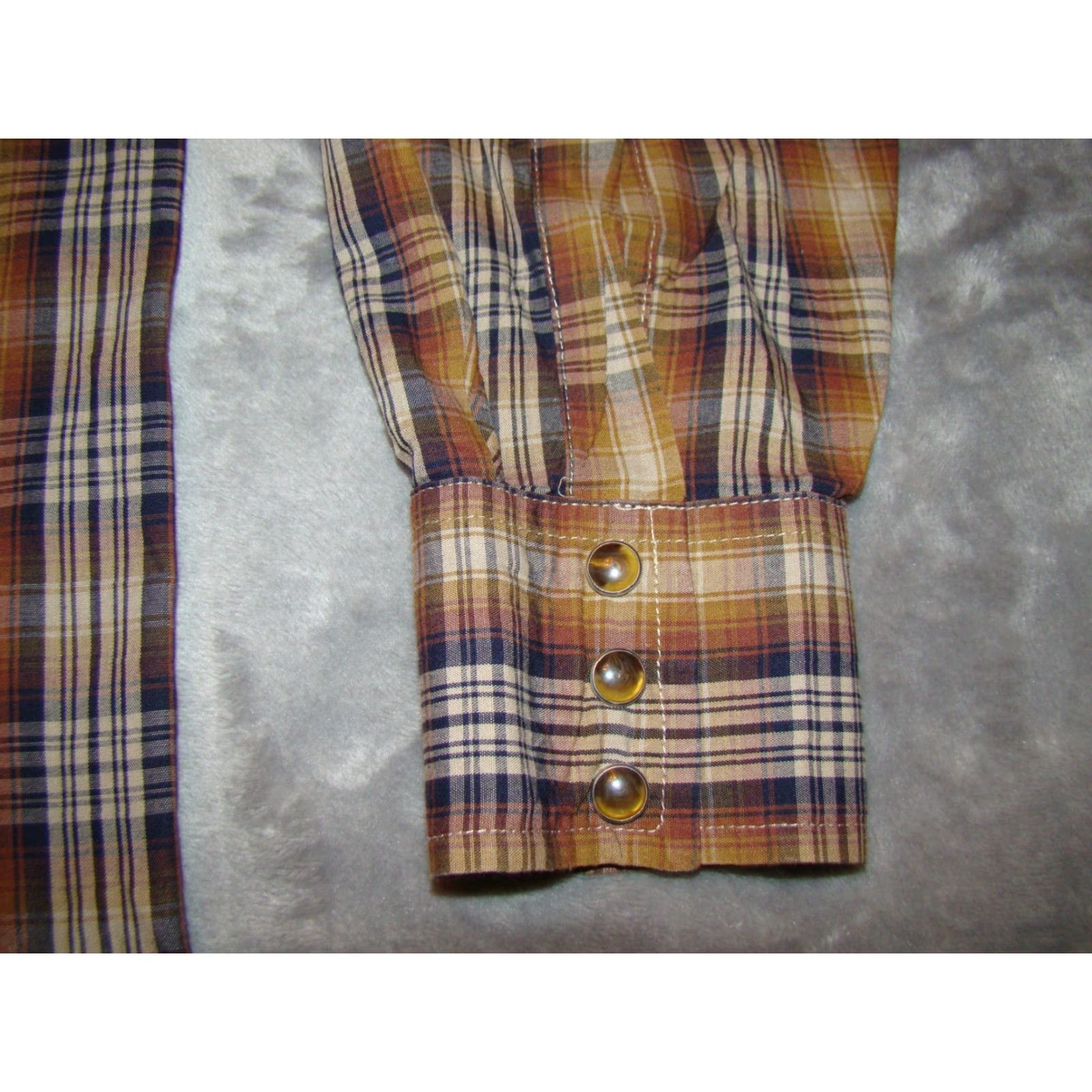 Pendleton Pendleton Frontier Mens Small Brown Plaid Pearl Snap Long Sleeve Western Shirt Size US S / EU 44-46 / 1 - 2 Thumbnail