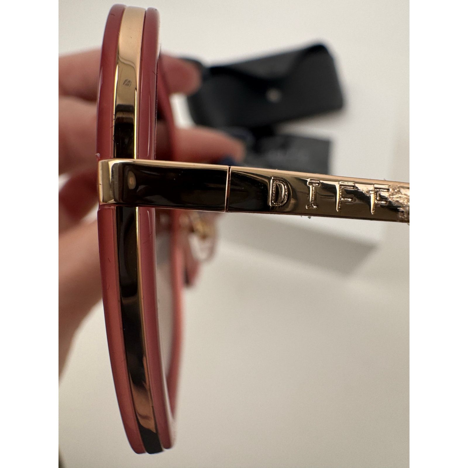 Other DIFF NWOT Pink & Gold Genevive Oversized Sunglasses Size ONE SIZE - 8 Thumbnail