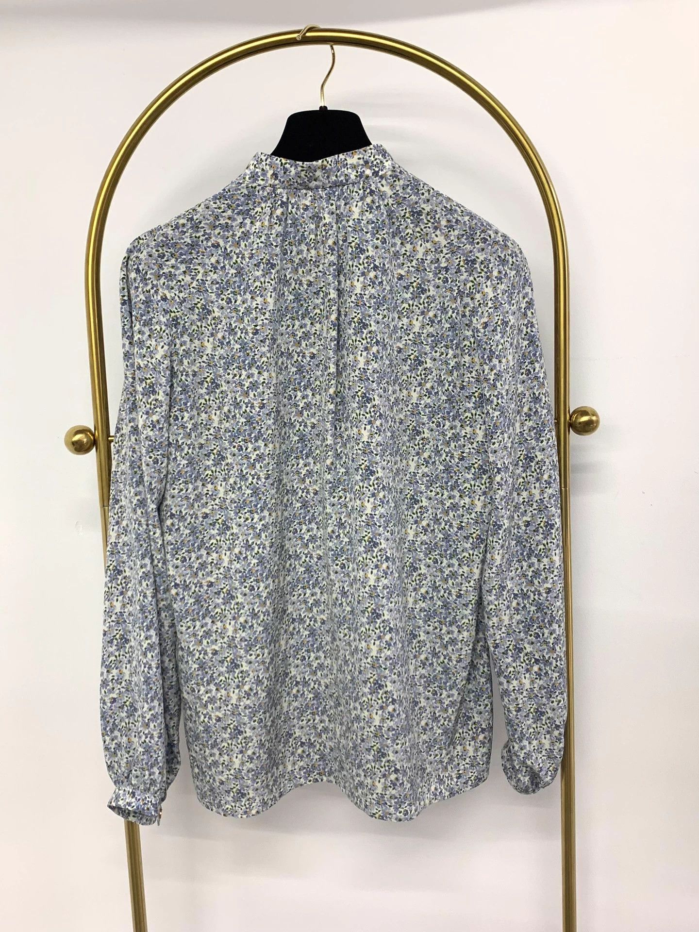 Celine CELINE French blue floral print shirt set 36/40 new Size XS / US 0-2 / IT 36-38 - 4 Thumbnail