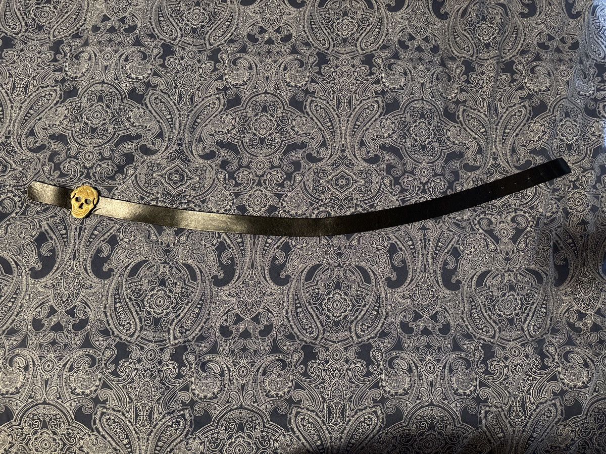 Alexander McQueen Alexander McQueen 'Gold Skull Buckle Belt' Size 32 - 2 Thumbnail