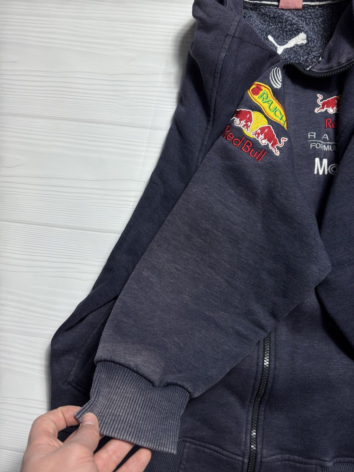 Red Bull Vintage 90s Faded Zip Bomber Red Bull Size US M / EU 48-50 / 2 - 6 Thumbnail