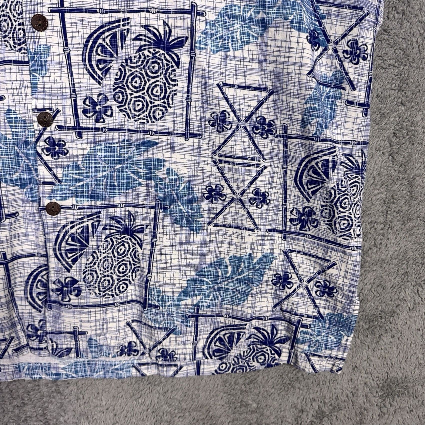 Vintage Kahala Shirt Mens 3XL Floral Hawaiian Pineapple Swinger Geometric USA Linen Shirt Size US XXL / EU 58 / 5 - 4 Thumbnail