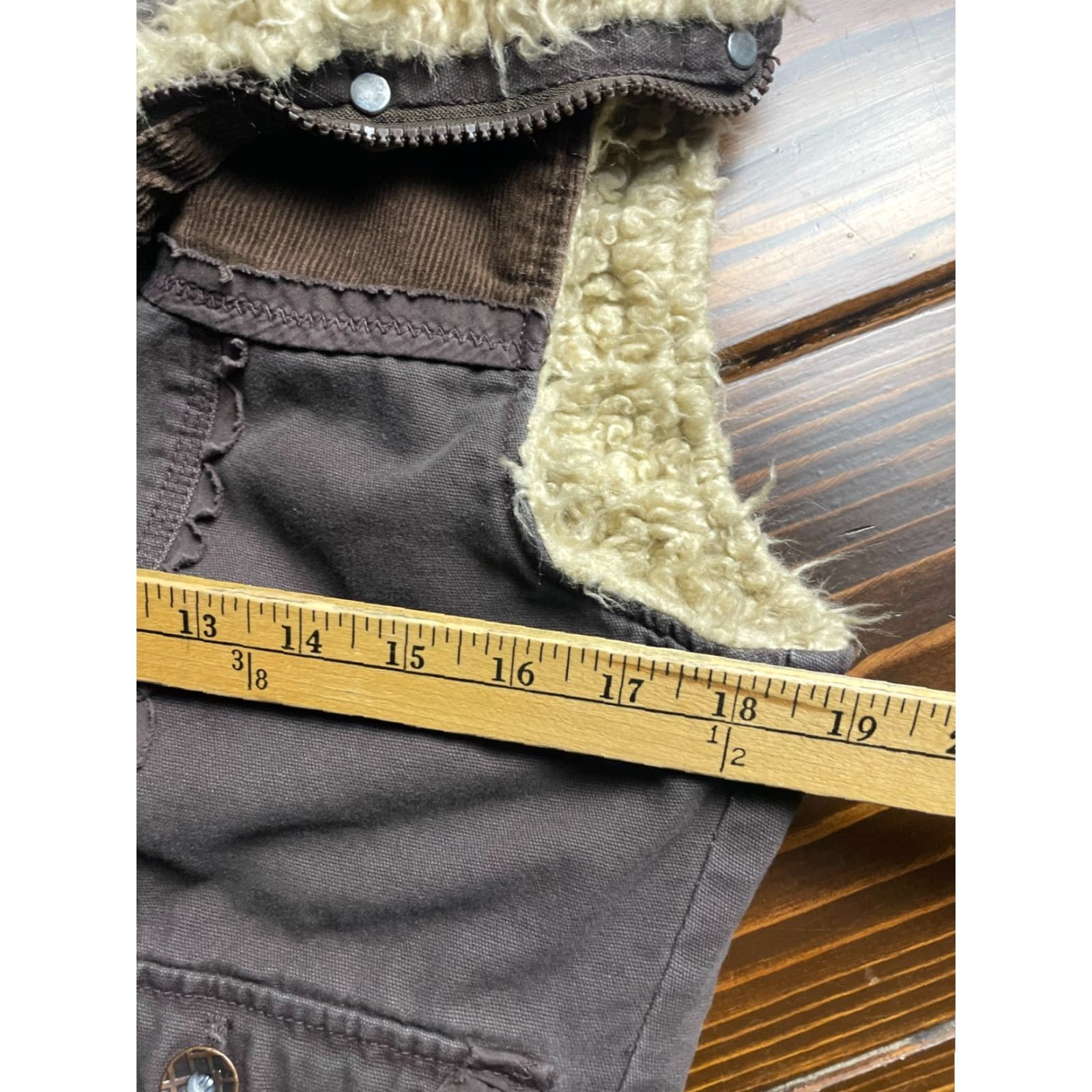 Vintage Maurices Jacket Women's Medium Brown Vest Faux Fur - Jacket, Basic Jacket, Casual, Regular Fit, Button Zip Closure, Short, Solid, Velvet? Size M / US 6-8 / IT 42-44 - 6 Thumbnail