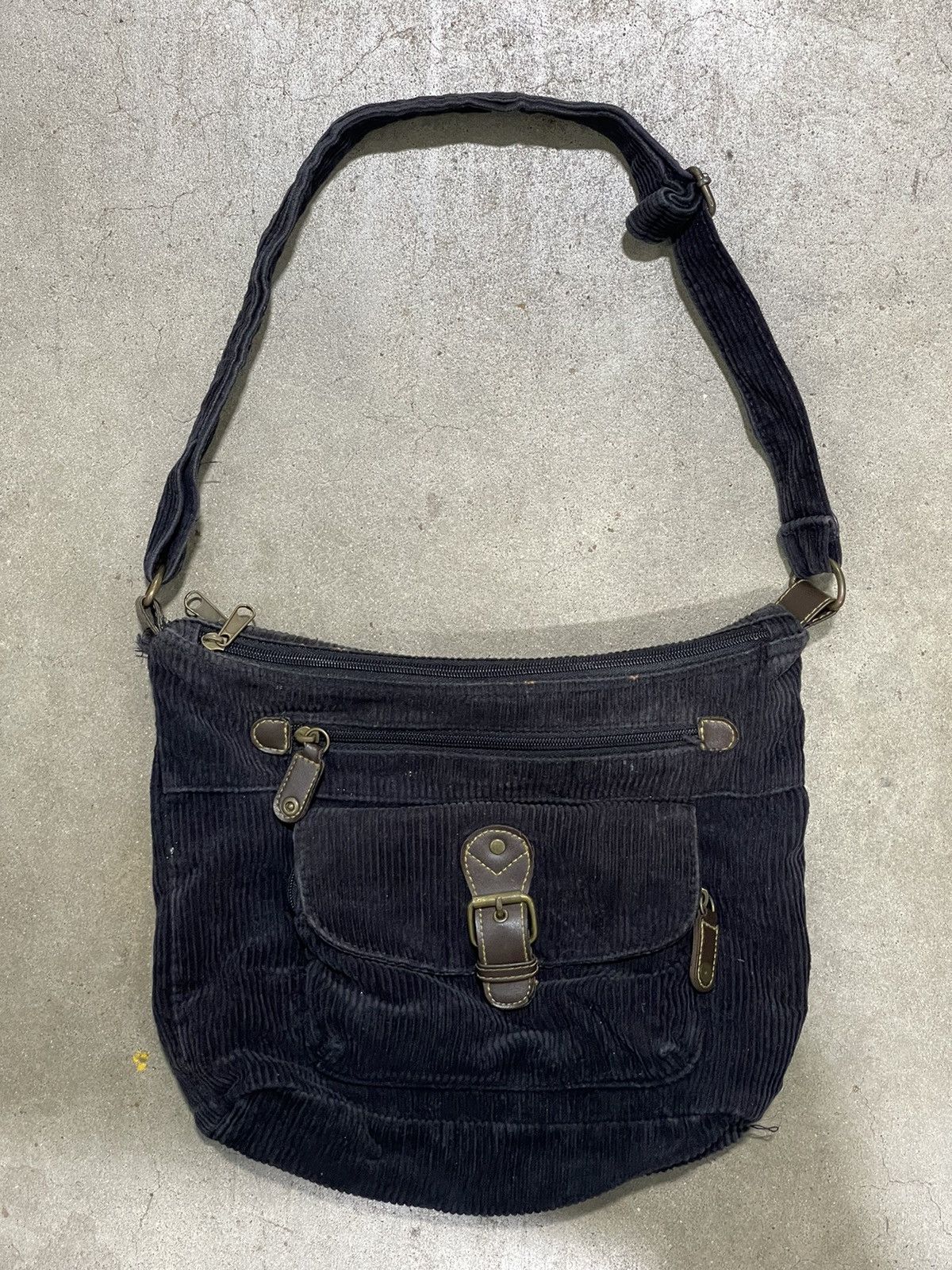 Sac Vintage En Velours Côtelé (cordon) – Occasion, Multicolore, 100% Coton, Pour Femme