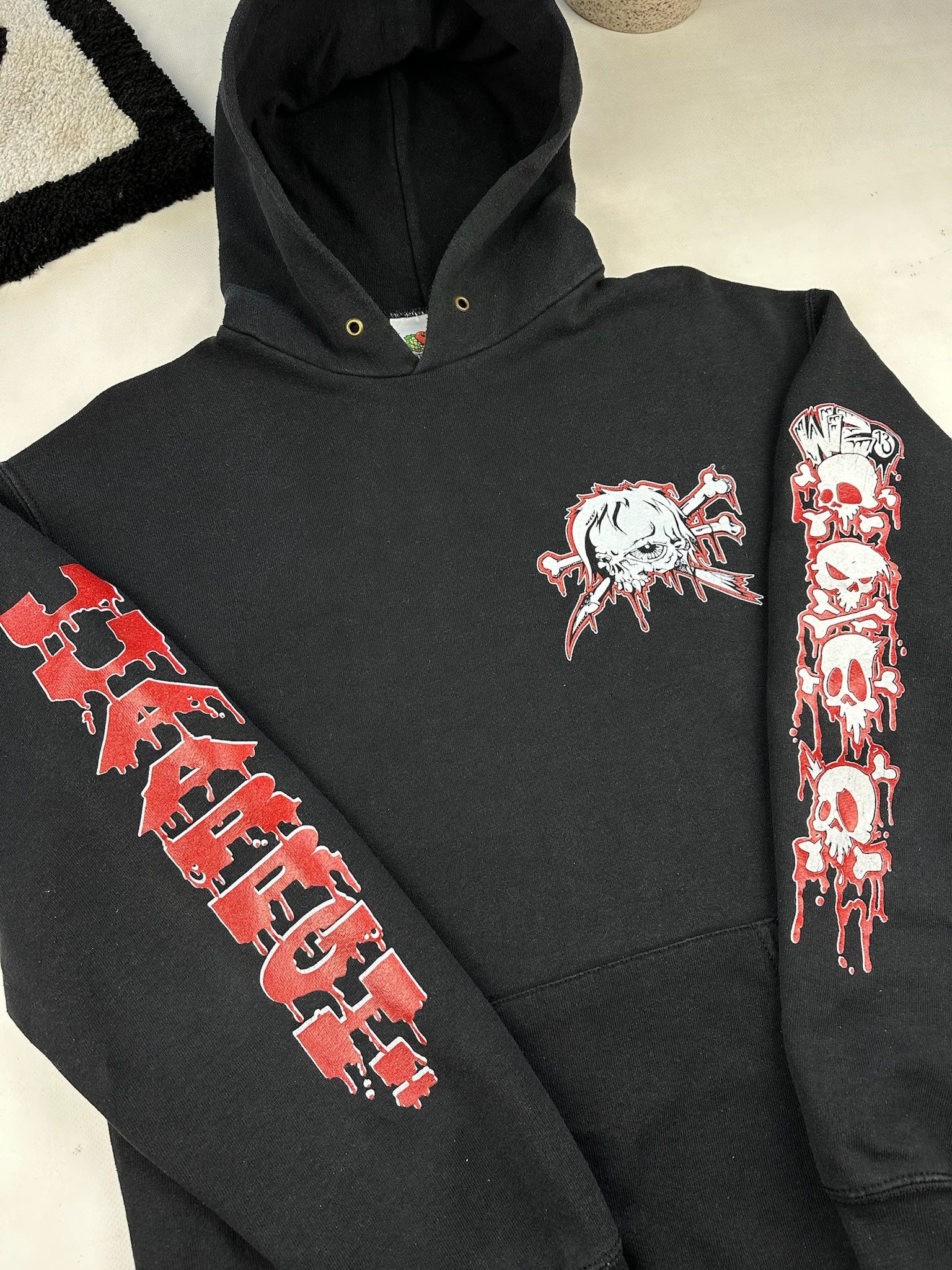Band Tees × Vintage Vintage WIZO Band PUNK TOUR Hoodie Tshirt Size US M / EU 48-50 / 2 - 4 Thumbnail
