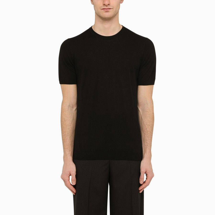 image of Drumohr O1D2Blof0324 T-Shirt In Black, Men's (Size Medium)
