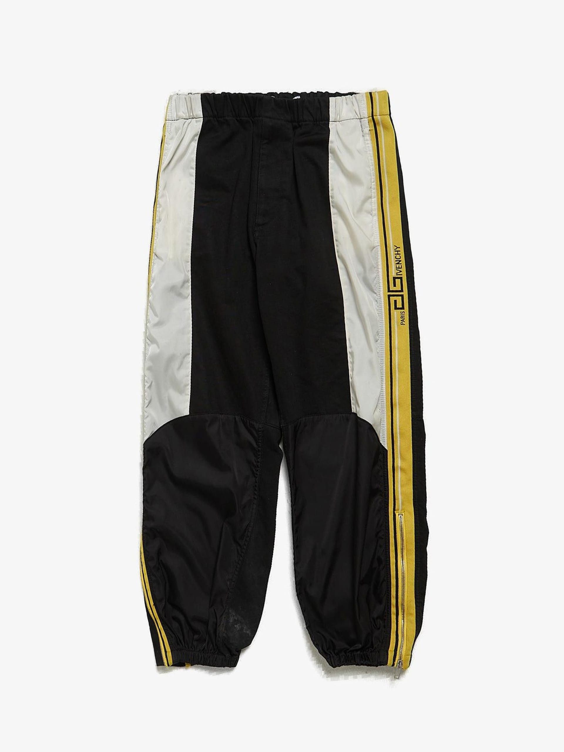 Givenchy Black Yellow and White Side Striped Cotton Trackpants Size US 32 / EU 48 - 1 Thumbnail