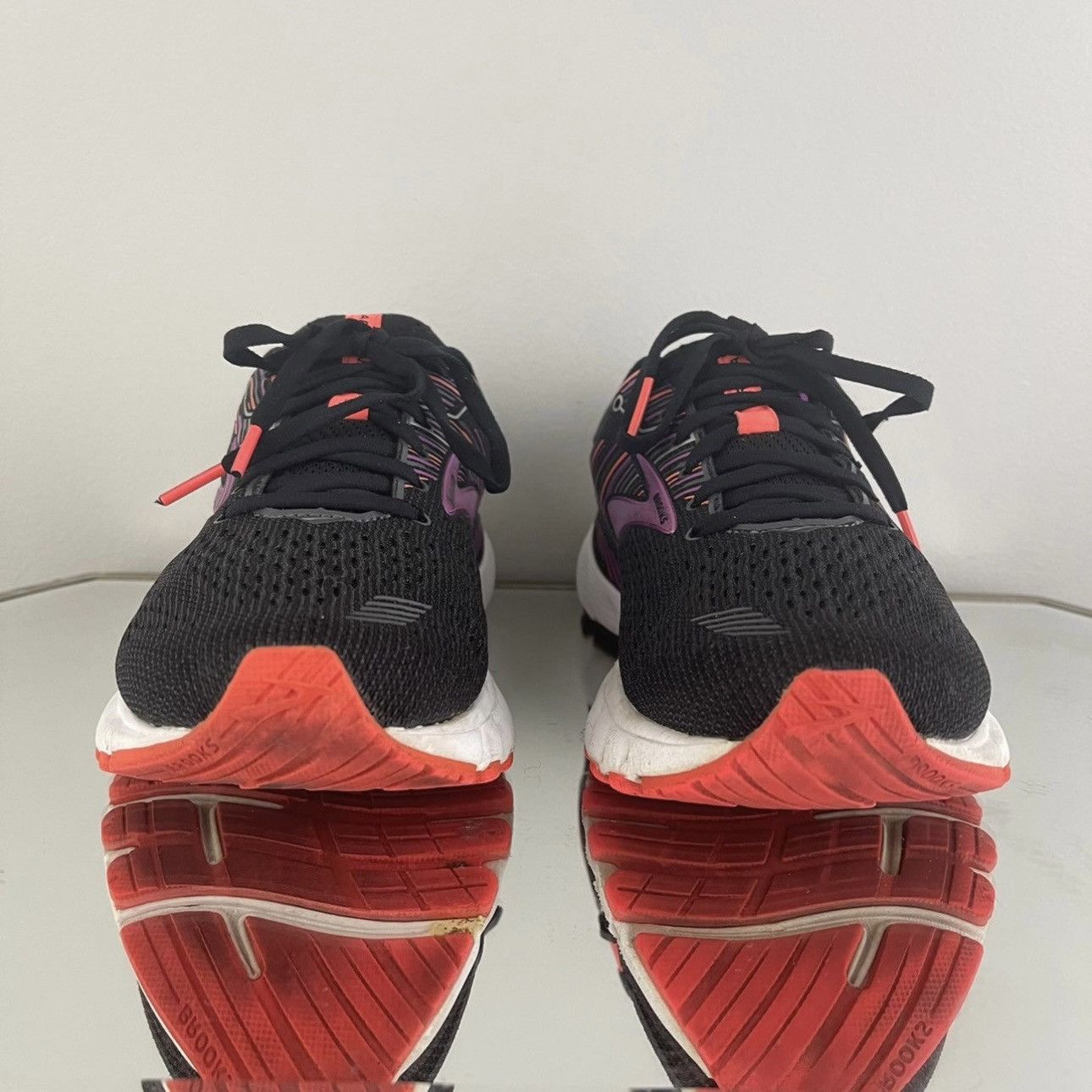 Brooks BROOKS Black Purple Coral Womens Adrenaline GTS 19 Sneakers Size US 9.5 / IT 39.5 - 5 Thumbnail