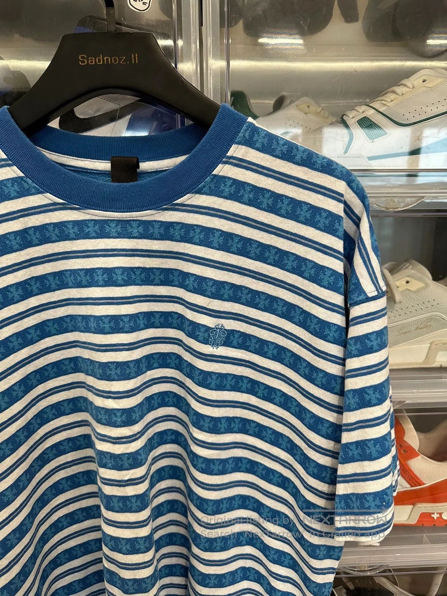 Chrome Hearts Chrome Hearts Blue Striped Short Sleeve Shirt. Size US S / EU 44-46 / 1 - 2 Thumbnail