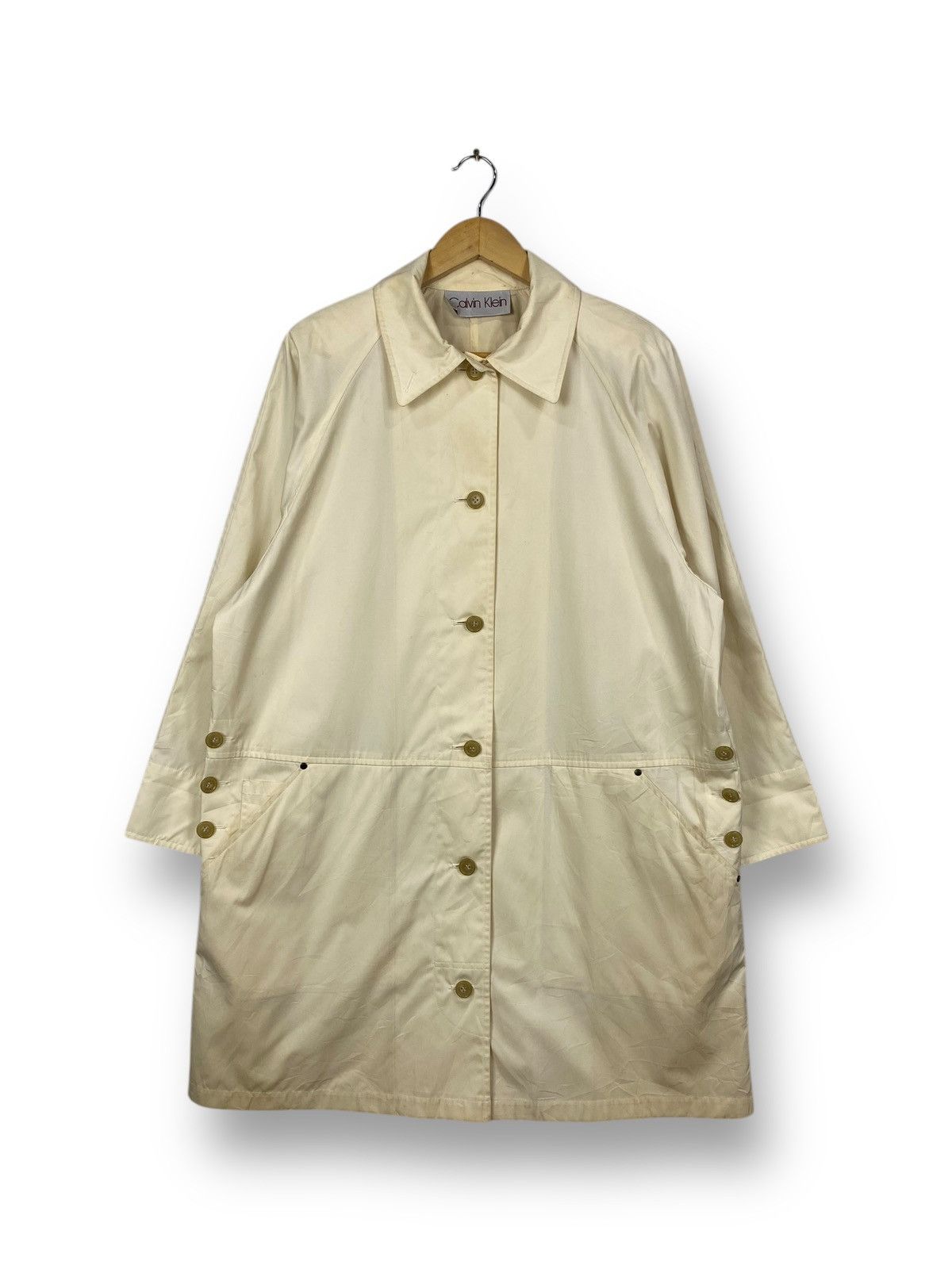 Calvin Klein × Japanese Brand × Vintage Vintage 90s Calvin Klein Long Coat Jacket. #E3 Size L / US 10 / IT 46 - 1 Thumbnail