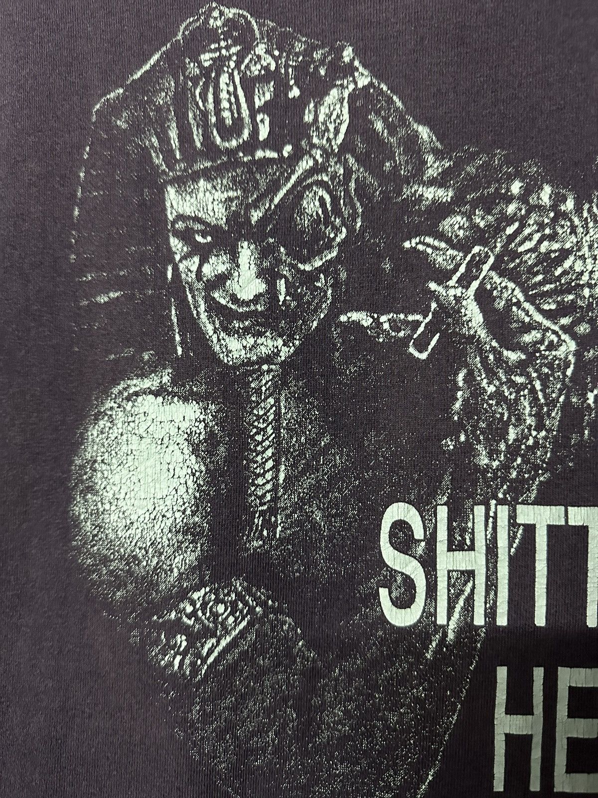 Anime × Vintage Vintage 90s Shitting Hell Horror Art Sun Faded Tee Size US L / EU 52-54 / 3 - 4 Thumbnail