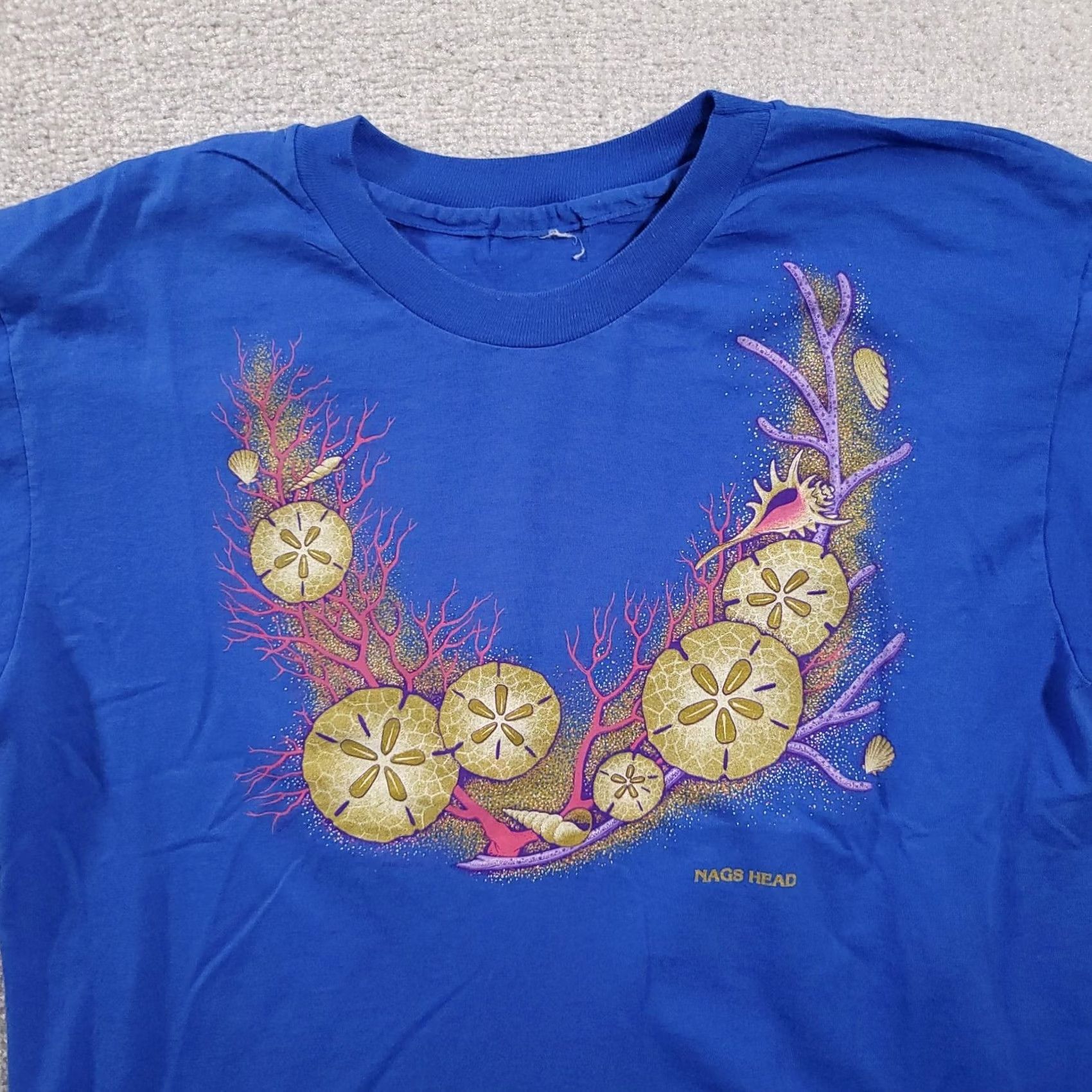 Vintage VINTAGE Blue Adult XL T Shirt Nags Head Beach 80s 90s Short Sleeve Size US XL / EU 56 / 4 - 3 Thumbnail