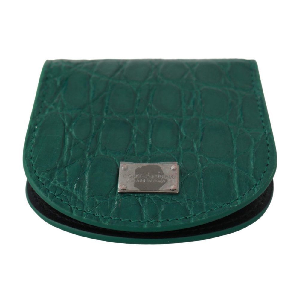 Dolce & Gabbana Dolce & Gabbana Green Exotic Skins Condom Case Holder Wallet Size ONE SIZE - 4 Thumbnail