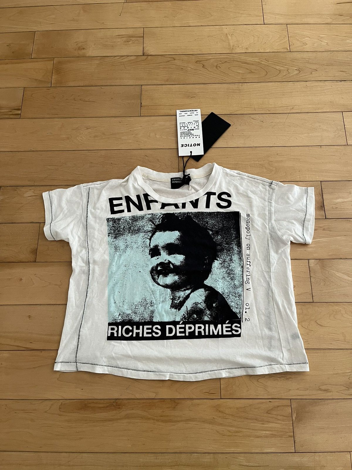 image of NWT - Enfants Riches Deprimes Branded Infants T-Shirt in White, Men's (Size XS)