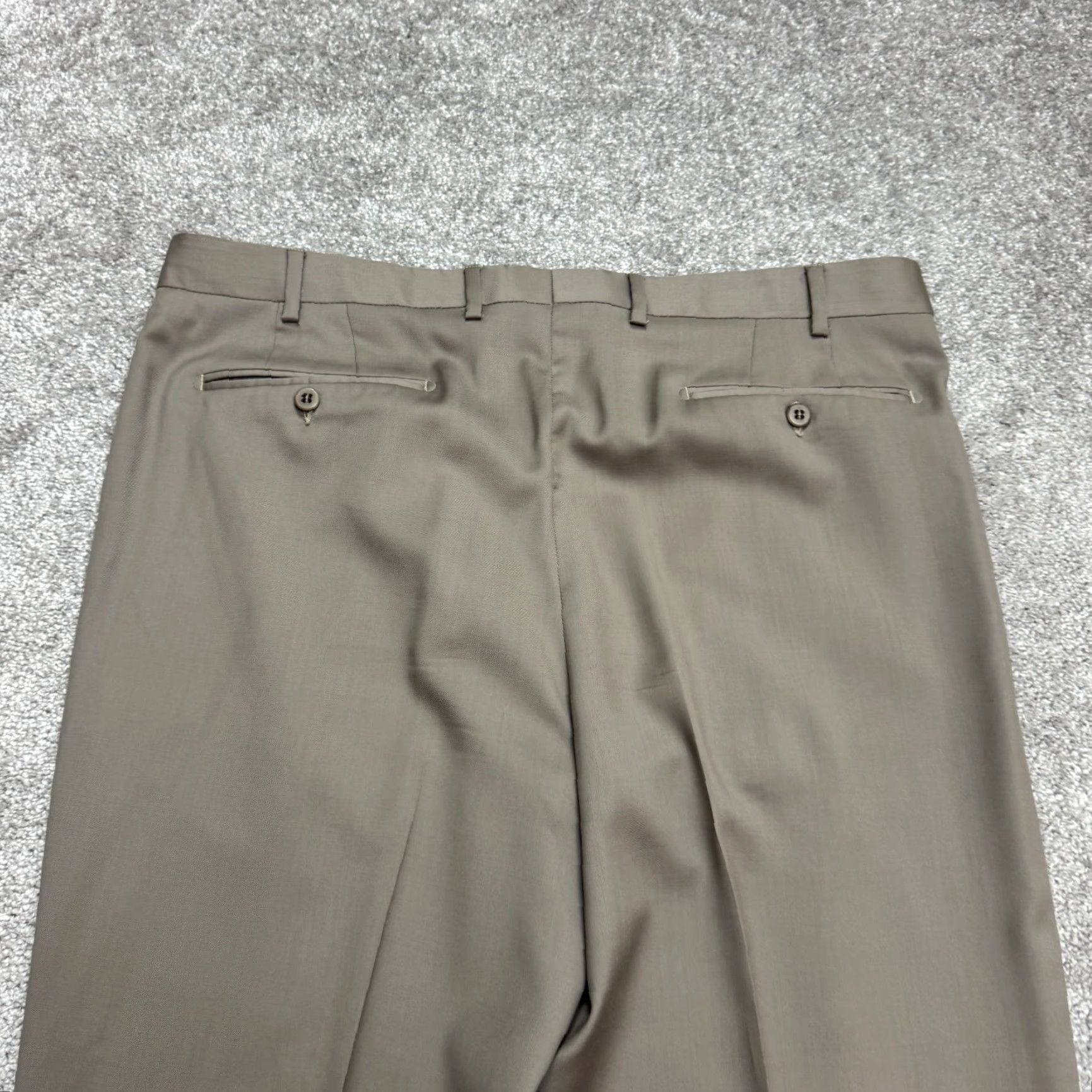 Zanella Zanella Mens 38x30 Wool Dress Pants Brown Straight Leg Vintage No Size US 38 / EU 54 - 4 Thumbnail