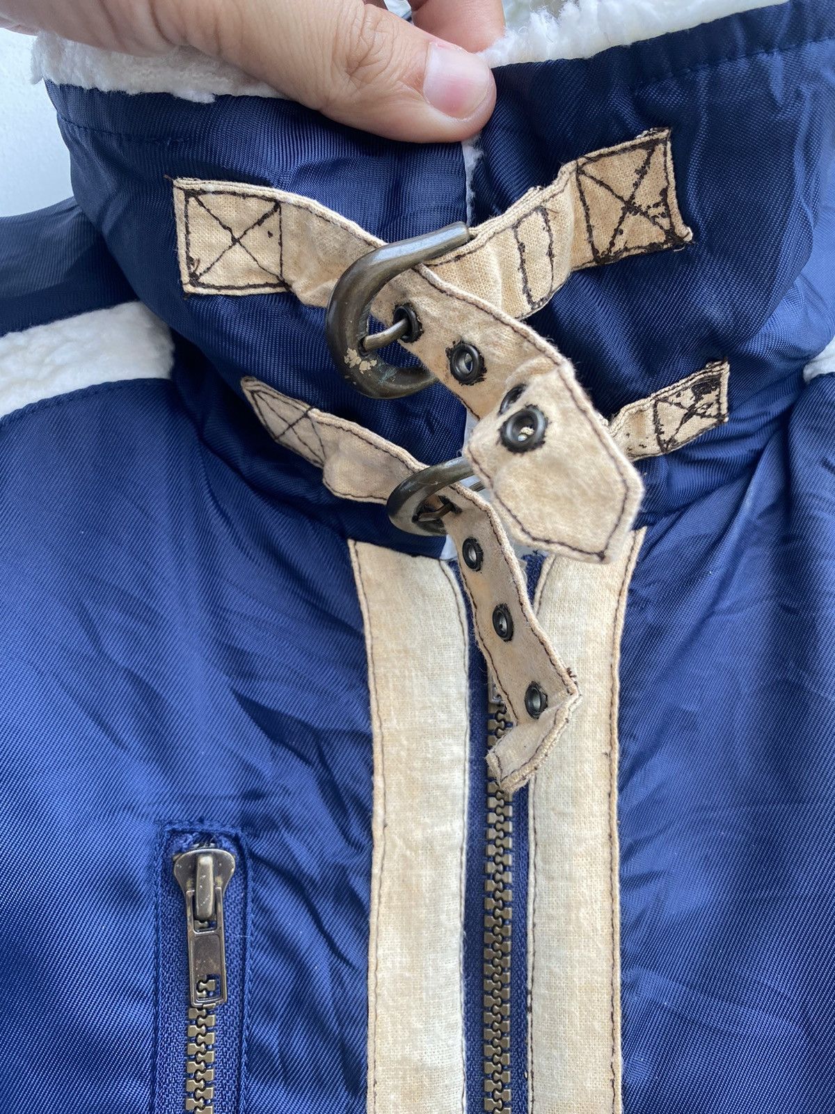 Japanese Brand × Mizuno × Vintage 90s unique Mizuno Japan winter jacket trim with shearling Size US M / EU 48-50 / 2 - 2 Thumbnail