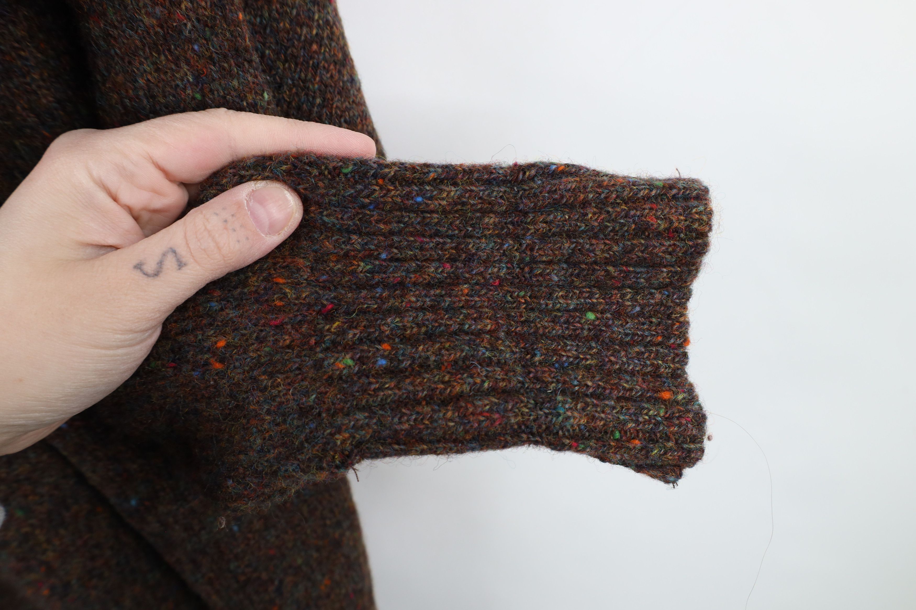 Vintage Vintage 90s Streetwear Knit Rainbow Fleck Turtleneck Sweater Size XL / US 12-14 / IT 48-50 - 8 Thumbnail