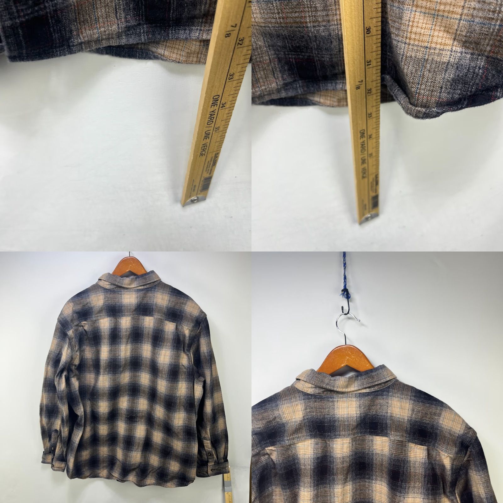 Carhartt VINTAGE Carhartt Shirt Plaid Button-Up 2XL Beige Cotton Flannel Casual Workwear Men Regular Size US XXL / EU 58 / 5 - 8 Thumbnail