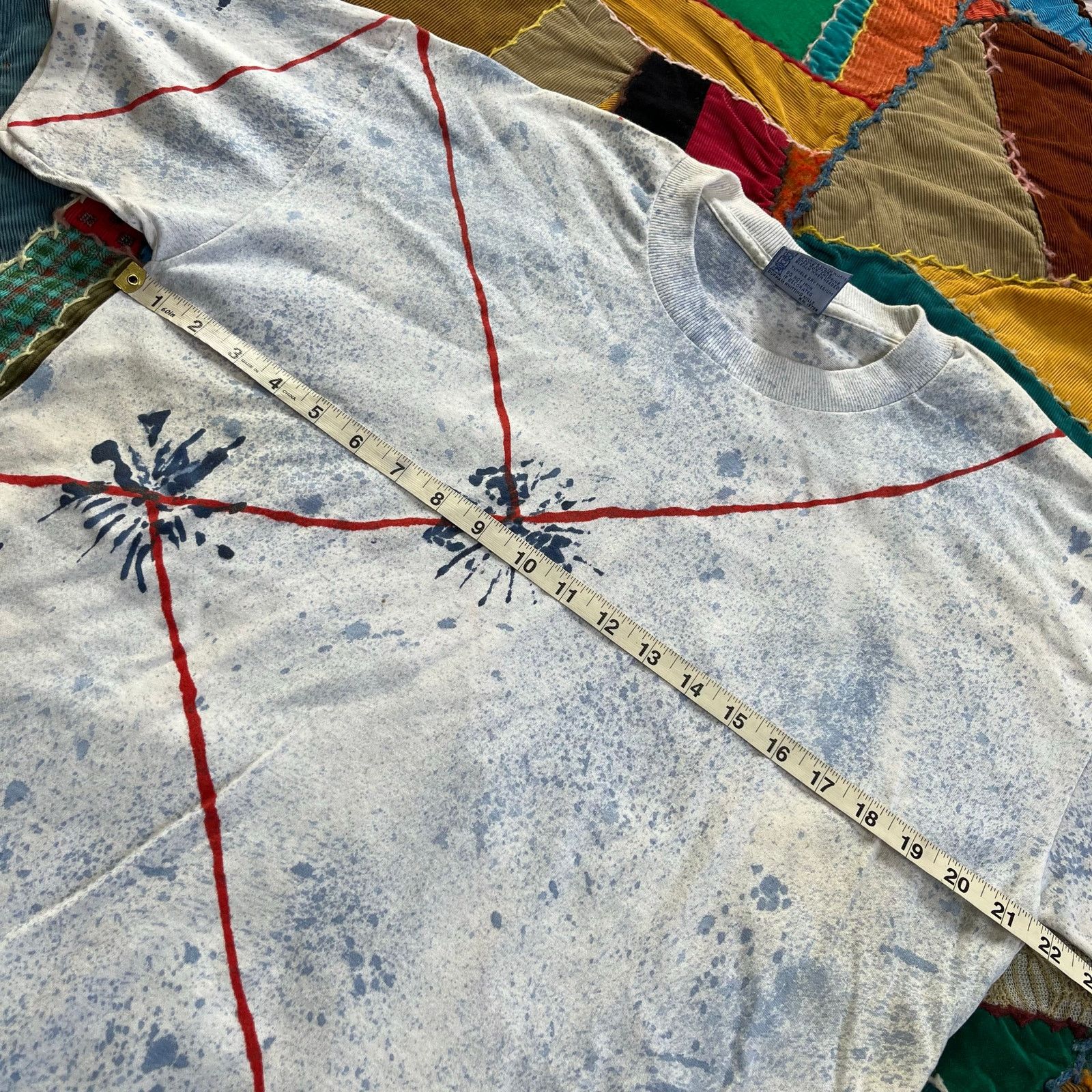Other Vintage Winter Christmas Wrapping AOP Baby Blue Shirt Large Size US L / EU 52-54 / 3 - 5 Thumbnail