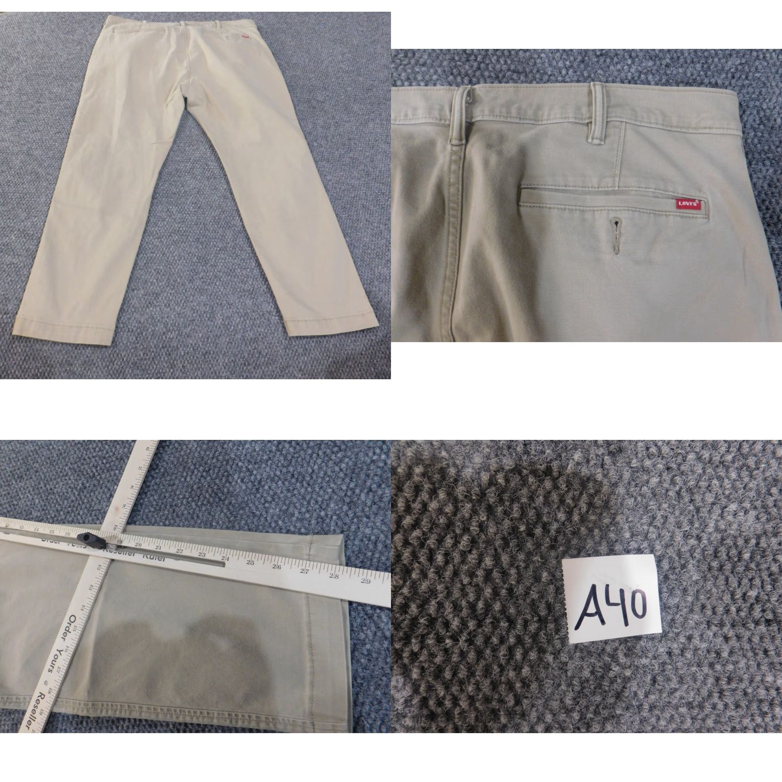 Levi's Levi's Pants Men 38x30 Chino Beige Classic Retro Straight Taper pants Mens 38 Beige Regular Size 38 Size US 38 / EU 54 - 8 Thumbnail