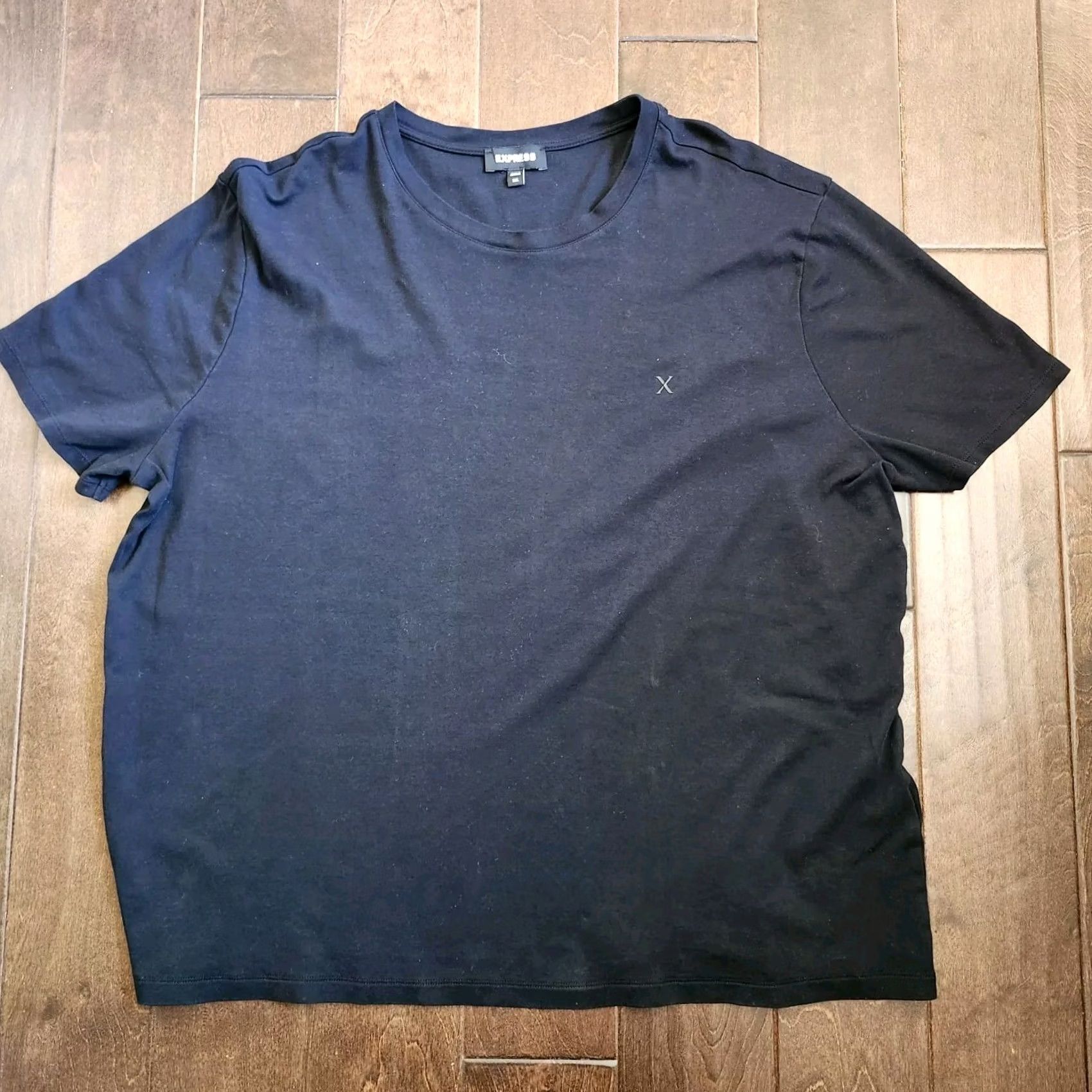 Express Express Men's Black T-Shirt 2XL Short Sleeve Round Neck Cotton Shirt Mens Regular Size 2XL Black Solid Tee VectorSuitable for Fall Spring Summer Size US XXL / EU 58 / 5 - 2 Thumbnail